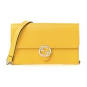 Gucci Cross Body Väska Yellow, Dam