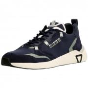 Guess Modernt vita lädersneakers Blue, Herr