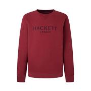 Hackett Heritage Sweatshirt med Ribbed Detaljer Red, Herr