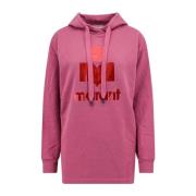 Isabel Marant Rosa Oversize Sweatshirt med huva Pink, Dam