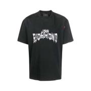 John Richmond Kortärmad T-shirt med Logga Gray, Herr