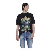 John Richmond Multifärgad Oversized T-Shirt Black, Herr