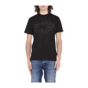 John Richmond T-shirt con borchie Black, Herr