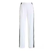 Karl Lagerfeld Stiliga Wide Trousers White, Dam