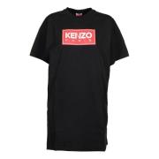 Kenzo Svart Mini T-Shirt Klänning Black, Dam