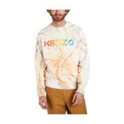 Kenzo Regnbåge Tie Dye Sweatshirt Multicolor, Herr