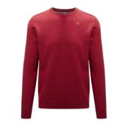 K-Way Merino Crewneck Sweater Bordeaux Red, Herr