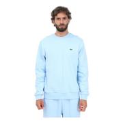 Lacoste Clear Blue Herr Rund Hals Sweatshirt Blue, Herr