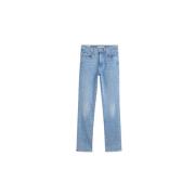 Levi's Hög Midja Straight Jeans Blue, Dam