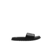Marc Jacobs ‘The Slide’ Lädersandaler med Logodekoration Black, Dam