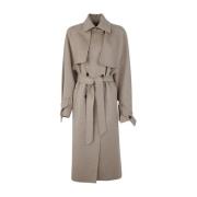 Max Mara Dubbelknäppt trenchcoat Gray, Dam