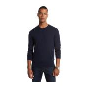 Michael Kors 401 Midnight Core Merino Crew Blue, Herr