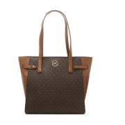 Michael Kors Carmen Tote Bag - Brun Coated Canvas Brown, Dam