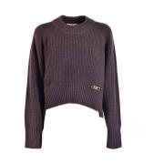 Michael Kors Rundhals-Strickpullover Brown, Dam