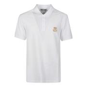 Moschino Teddy Bear Patch Polo Shirt White, Herr