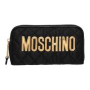 Moschino Elegant Korthållare Plånbok Black, Dam