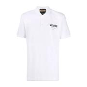 Moschino Polo Shirt med tryckt logotyp White, Herr