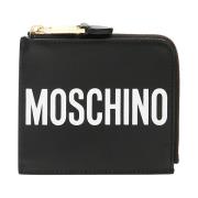 Moschino Läder Logopung Black, Dam