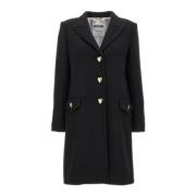 Moschino Elegant Merinoullskappa för Kvinnor Black, Dam