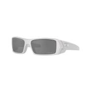 Oakley Silver/Svart Polariserade Solglasögon Gascan Gray, Herr