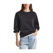 Pepe Jeans Caroline Distressed Svart Sweatshirt Black, Dam