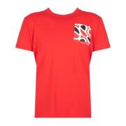 Pepe Jeans Enkel Rundhalsad T-shirt Red, Herr