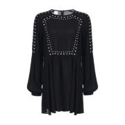 Pinko Crepe Blus - Stilfull och Trendig Black, Dam