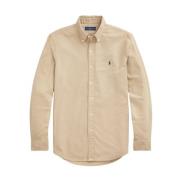 Polo Ralph Lauren Slim Fit Oxford Skjorta i Surrey Tan Beige, Herr