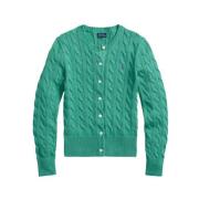 Polo Ralph Lauren Grön Cable Knit Cardigan Green, Dam