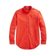 Polo Ralph Lauren Slim Oxford Skjorta i Tomat Röd Red, Herr