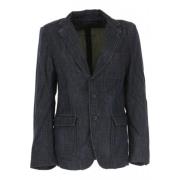 Polo Ralph Lauren Denim Blazer med 2-Knappstängning Black, Dam