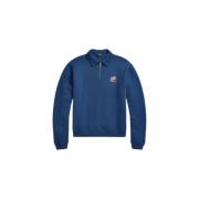 Ralph Lauren Aged Royal Huva Polo Sweatshirt Blue, Dam