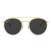 Ray-Ban Runda Dubbelbro Polariserade Solglasögon Yellow, Dam