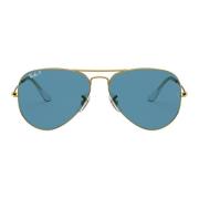 Ray-Ban Klassiska polariserade aviator solglasögon Yellow, Dam