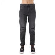 Replay Slim Boyfit Byxor Black, Dam