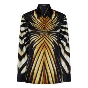 Roberto Cavalli Multifärgad djurtryck silkeskjorta Multicolor, Dam