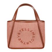 Stella McCartney Rafia Mesh Tote Handväska Pink, Dam