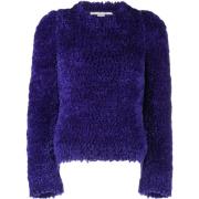 Stella McCartney Texturerade tröjor med rund hals Purple, Dam