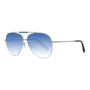 Swarovski Silver Aviator Solglasögon Gray, Dam