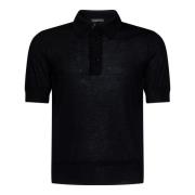 Tom Ford Svart Herr T-Shirt - Sofistikerad Stil Aw23 Black, Herr