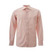 Tom Ford Rosa Randig Regular Fit Skjorta Pink, Herr