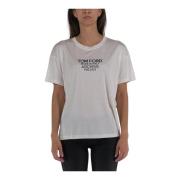 Tom Ford Silk Jersey T-Shirt White, Dam