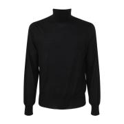 Tom Ford Svart Stickad Turtle Neck Tröja Black, Herr