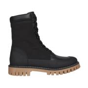 Tommy Hilfiger Avslappnad Snörning Boot Black, Dam