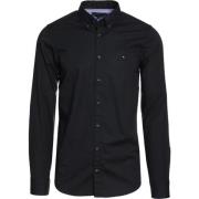 Tommy Hilfiger Stretch Slim Fit Skjorta Black, Herr