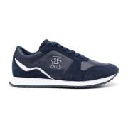 Tommy Hilfiger Blå Läder Sneakers för Män Blue, Herr