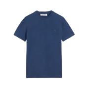 Trussardi Greyhound Brodyr Bomull Stretch T-Shirt Blue, Herr