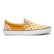 Vans Retro Checkboard Slip On Skor Yellow, Herr