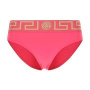 Versace Fuchsia stretch nylon kort badkläder Pink, Dam