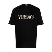 Versace T-Shirts Black, Herr